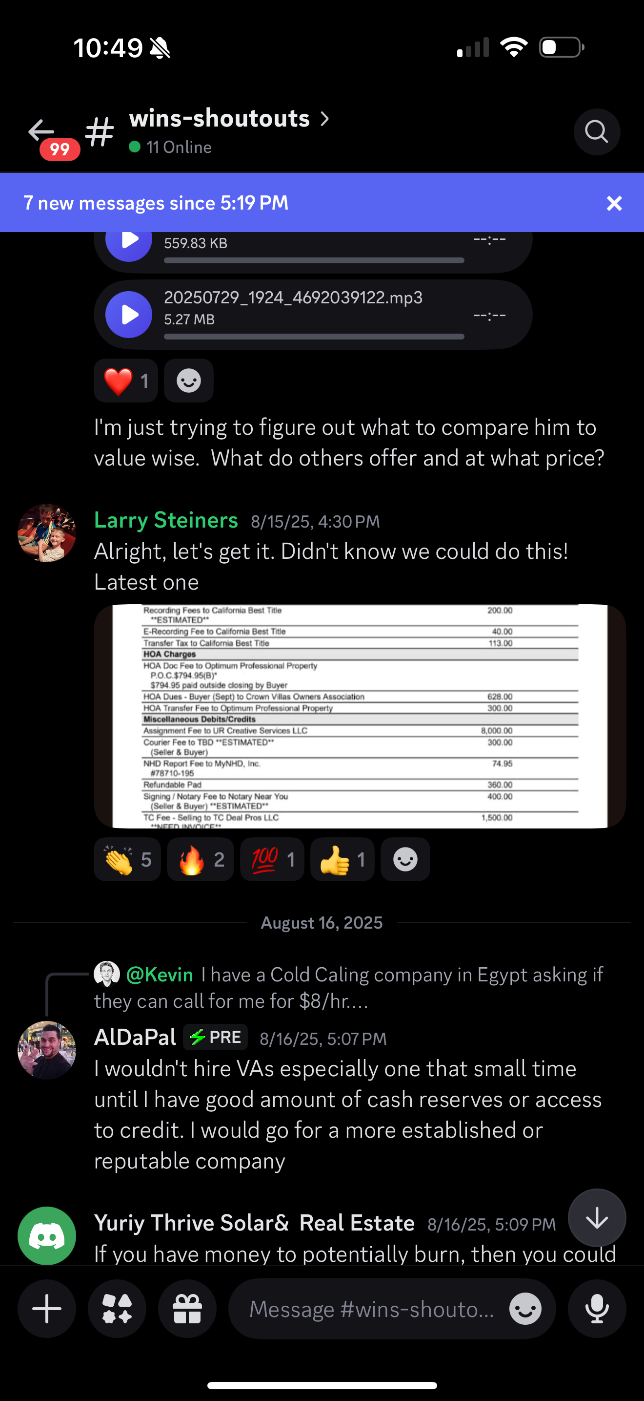 $8,000 Assignment Fee